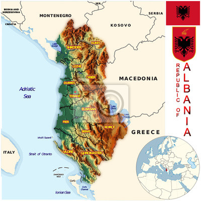 albania map